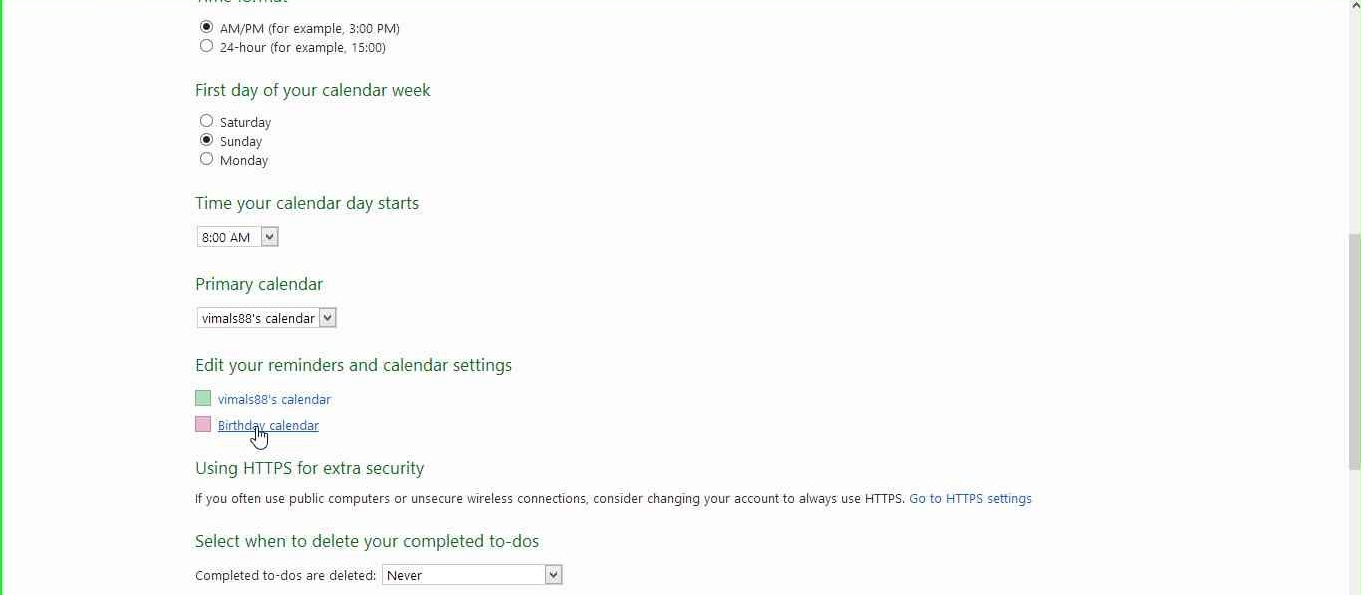 How to disable Birthday Calendar notification mails in Outlook