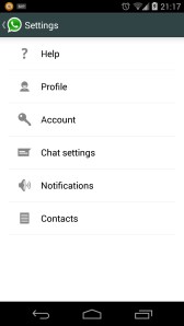 WhatsApp Settings Android