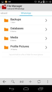 File Manager WhatsApp Folder