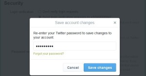 Confirm Twitter Password